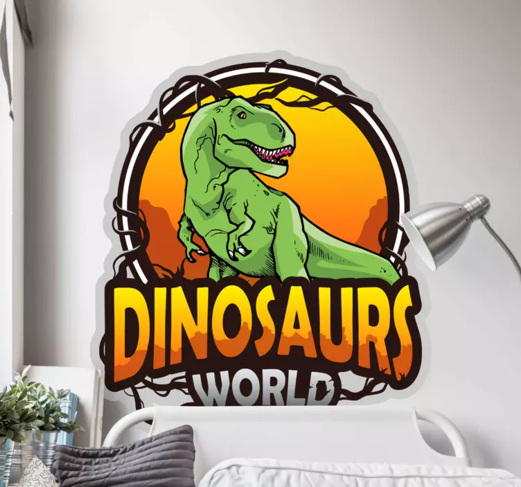 Jurassic world dinosaurie vägg klistermärke - Tenstickers