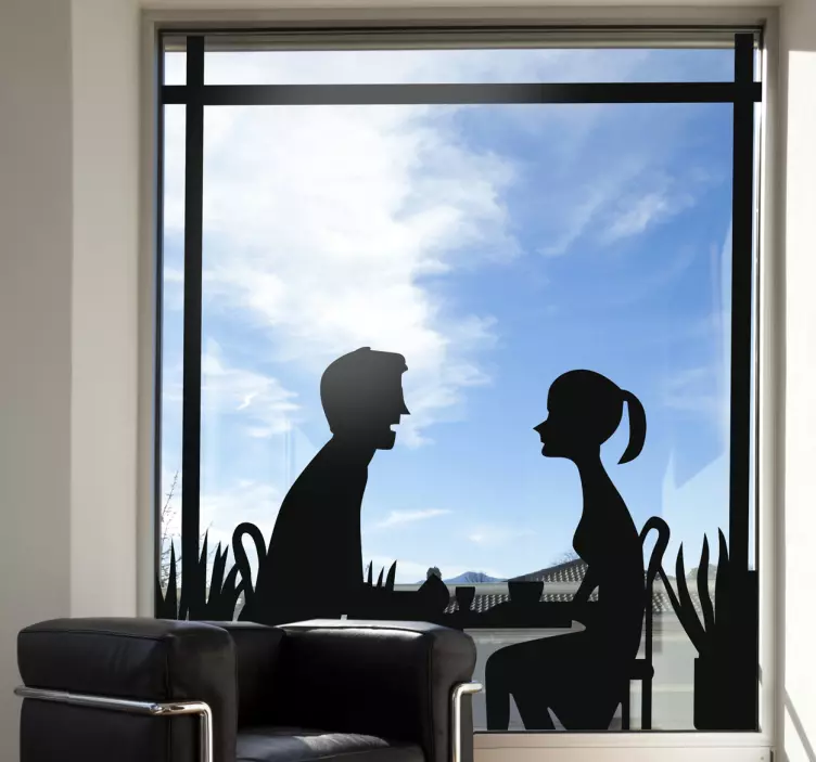 Kafé datum dekal - Tenstickers