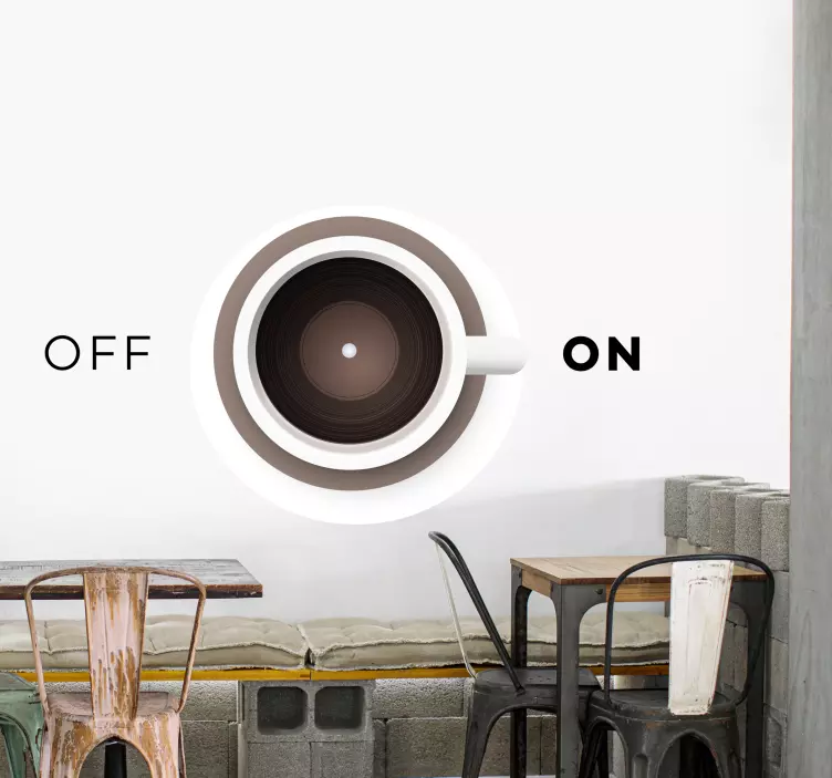 Kaffekopp koncept Väggklistermärken djur - Tenstickers