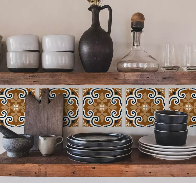 Cement stil kakel klistermärke - Tenstickers