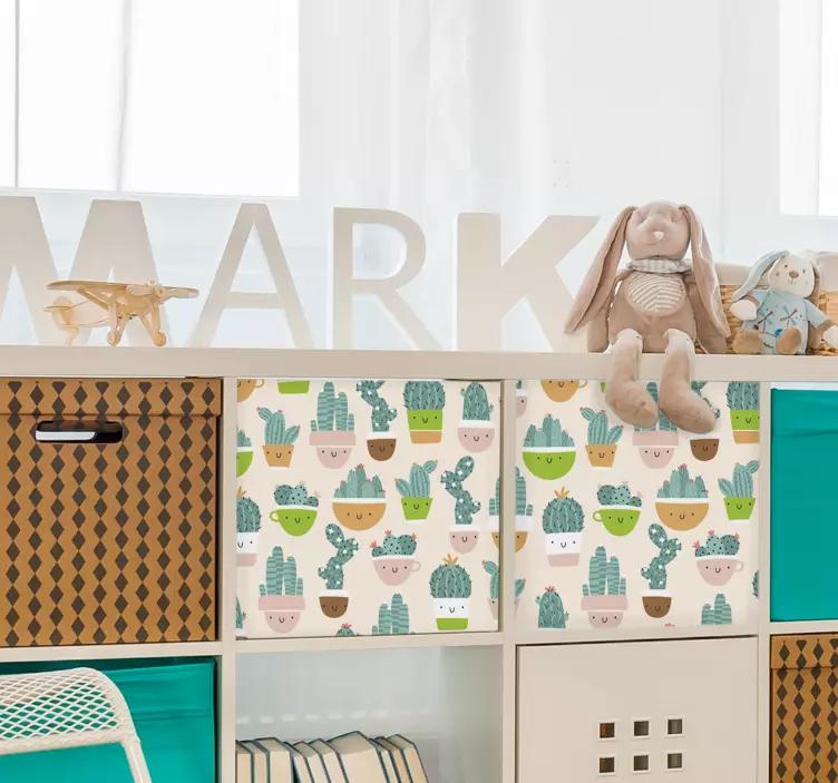 Kaktuskrukor möbelklistermärke - Tenstickers