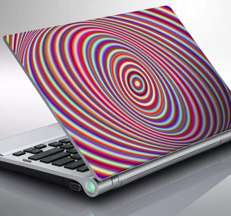 Kalejdoskop spiral laptop klistermärke - Tenstickers