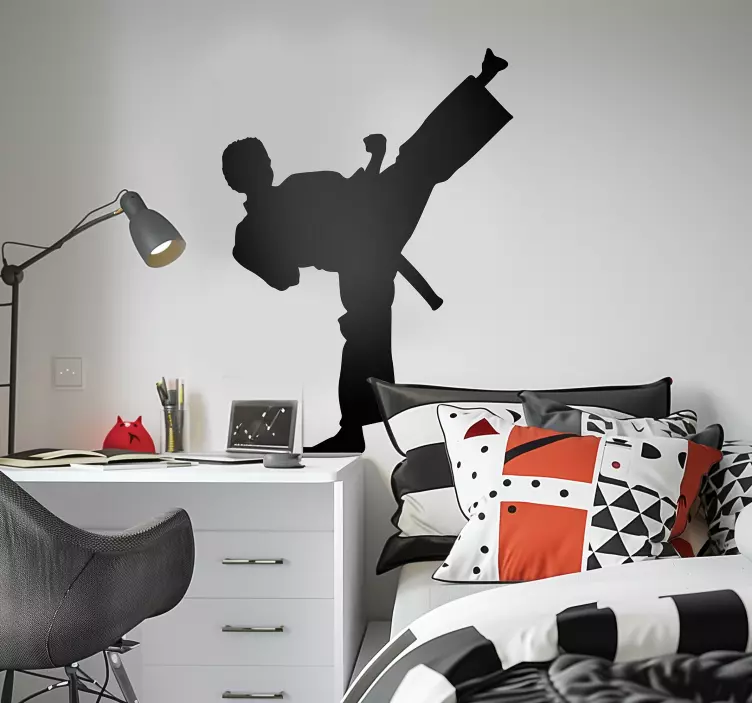 Karate silhuett klistermärke - Tenstickers