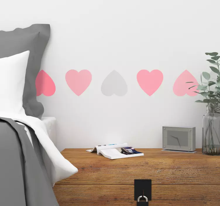 Klistermärken för hjärtan gränsar valentin dag - Tenstickers