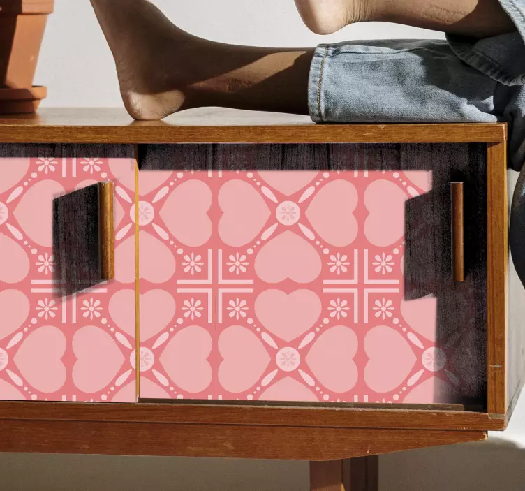 Kärlek klistermärke hjärtformad komposition - Tenstickers