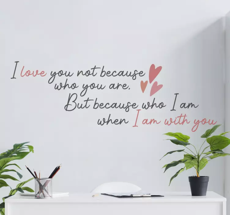 Kärleksfulla citat vägg klistermärke - Tenstickers