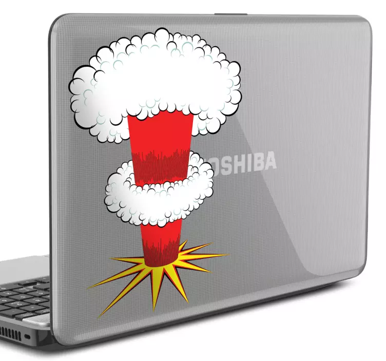 Kärnkraftsexplosion laptop klistermärke - Tenstickers