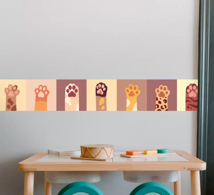 Katt tassar tecknad husdjur klistermärke - Tenstickers