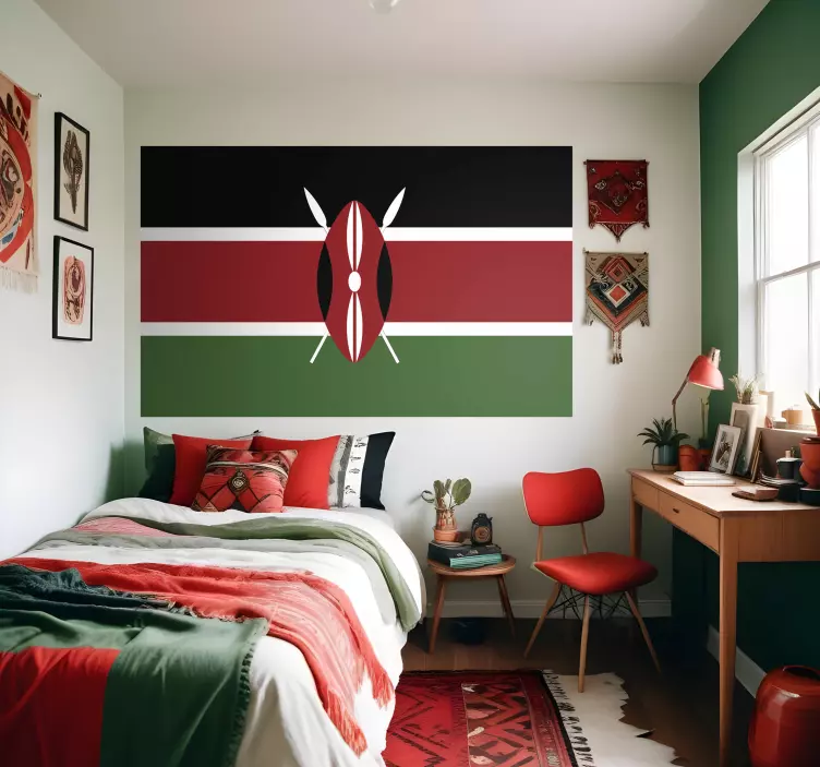 Kenya flagga klistermärke - Tenstickers