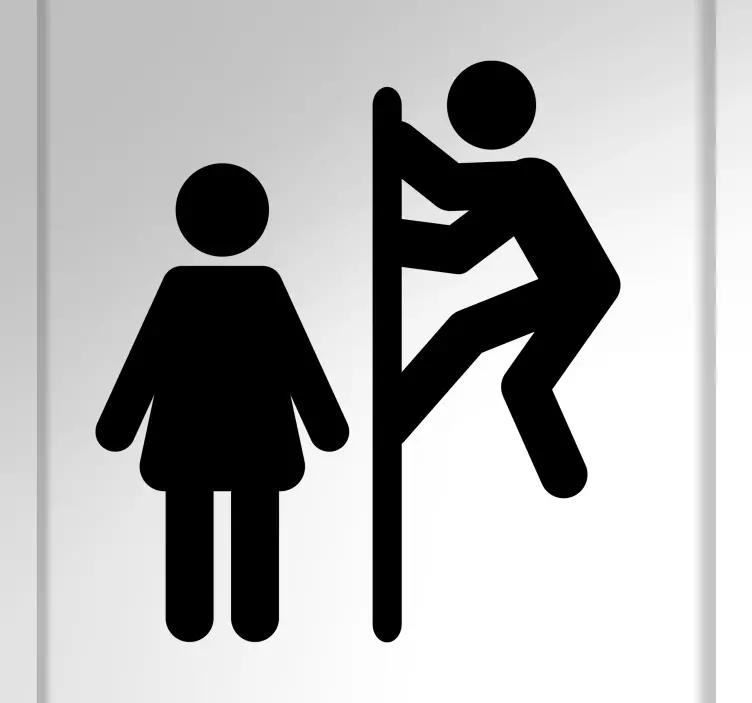 Kille kikar klistermärke för tjej - Tenstickers