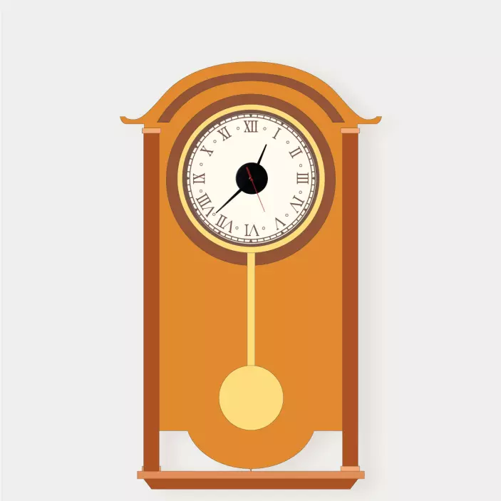 Klassisk pendel klistermärke klocka - Tenstickers