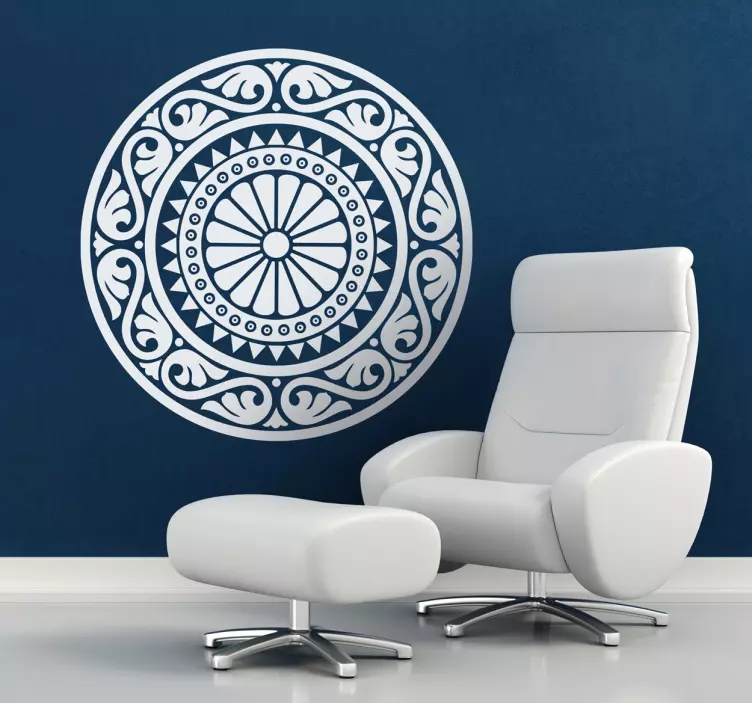 Klassisk rosette mandala vägg klistermärke - Tenstickers