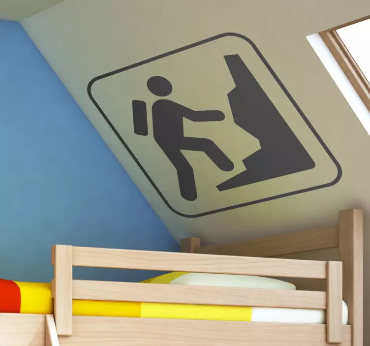 Klättring ikonen tecken klistermärke - Tenstickers