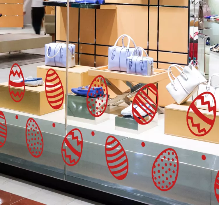 Klistermärke borband färgglada äggmönster - Tenstickers