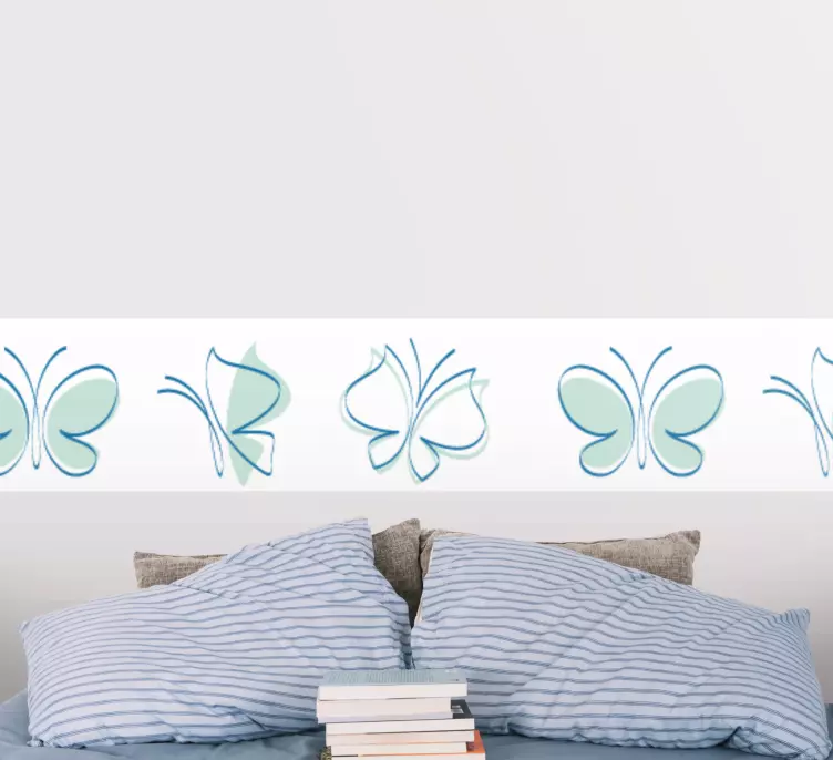 Klistermärke borband graciös fjärilssymbol - Tenstickers