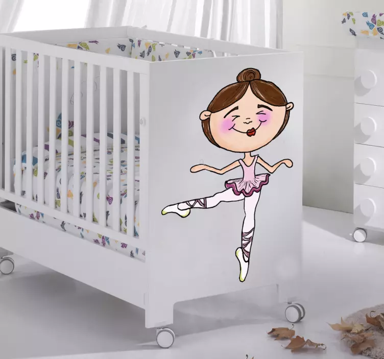 Klistermärke för baby ballettdansare karaktär - Tenstickers