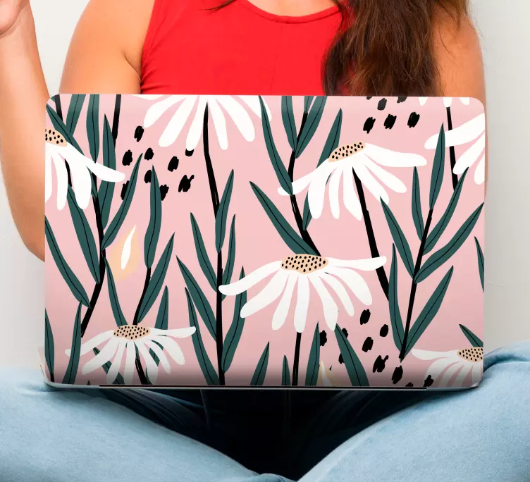 Klistermärke för bärbar botanisk laptop sleeve - Tenstickers