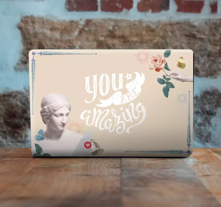 Klistermärke för bärbar du är fantastisk - Tenstickers