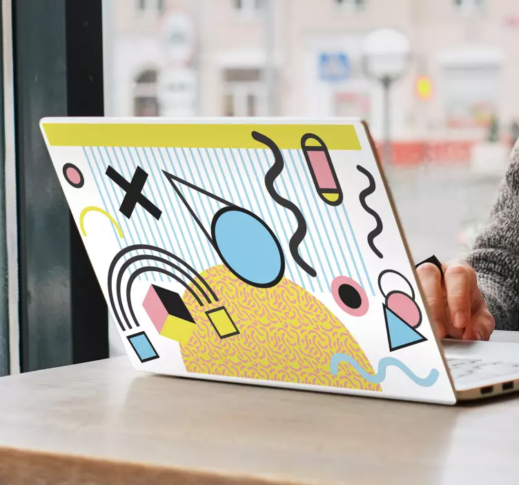 Klistermärke för bärbar fantasifulla geometriska former - Tenstickers