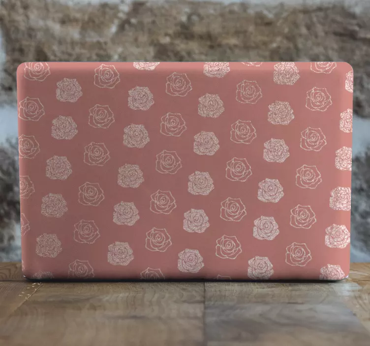 Klistermärke för bärbar graceful rose motif - Tenstickers
