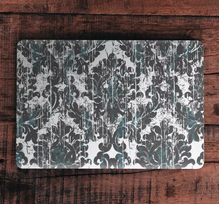 Klistermärke för bärbar med blommönstertextur - Tenstickers