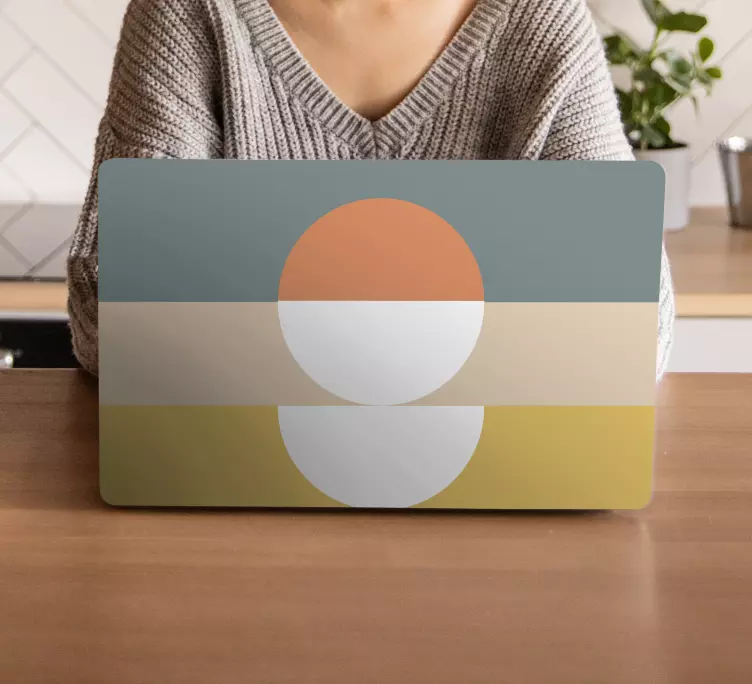 Klistermärke för bärbar med djärvt geometriskt mönster - Tenstickers