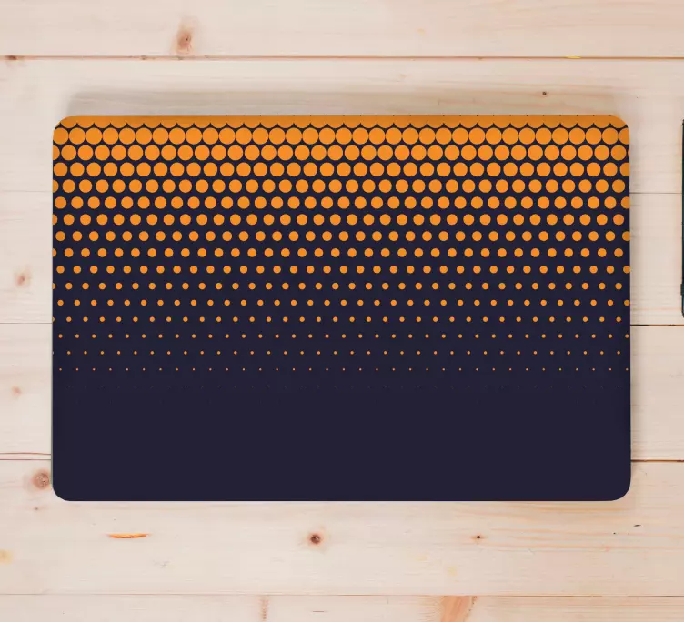 Klistermärke för bärbar med gradient prickmönster - Tenstickers