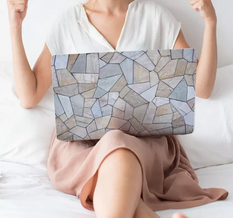 Klistermärke för bärbar med mosaikstensmönster - Tenstickers