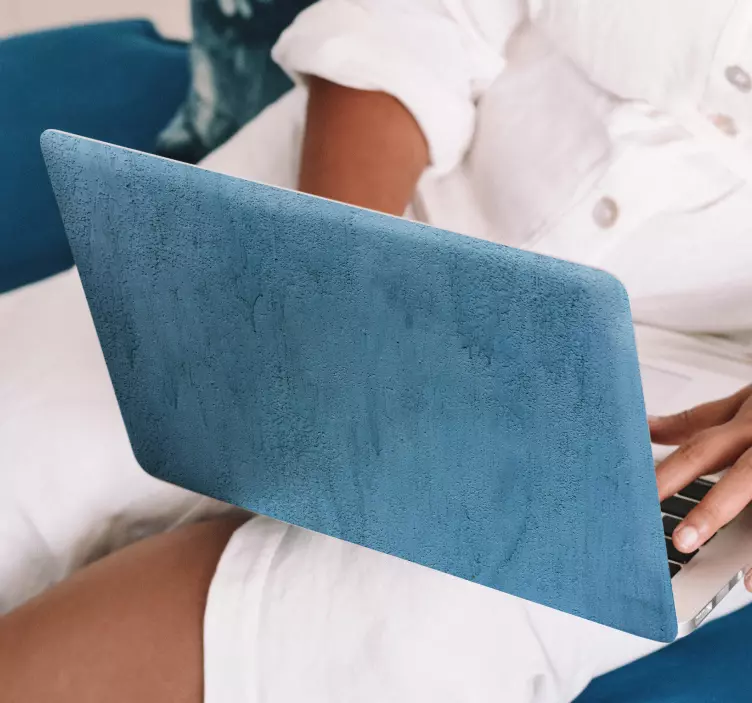 Klistermärke för bärbar med strukturerad blå yta - Tenstickers