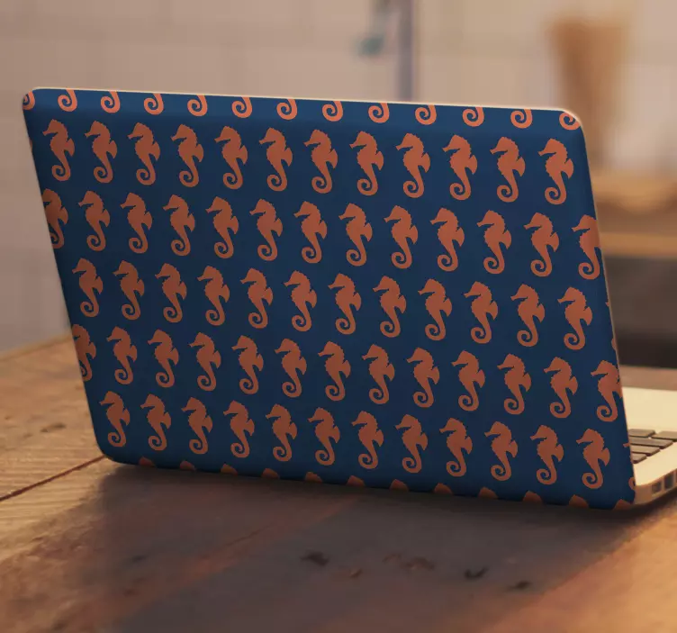 Klistermärke för bärbar sjöhästtryckskåpa - Tenstickers