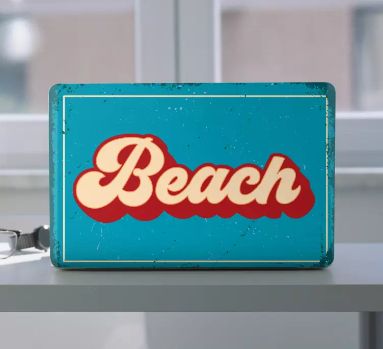 Klistermärke för bärbar strandmotiv - Tenstickers