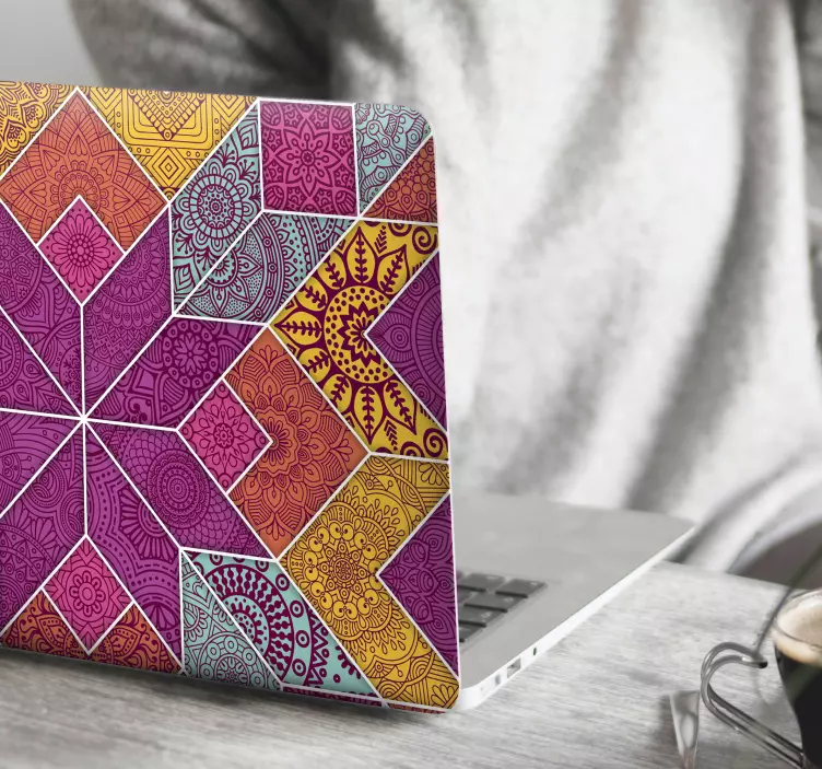 Klistermärke för bärbar vivid geometrisk element - Tenstickers