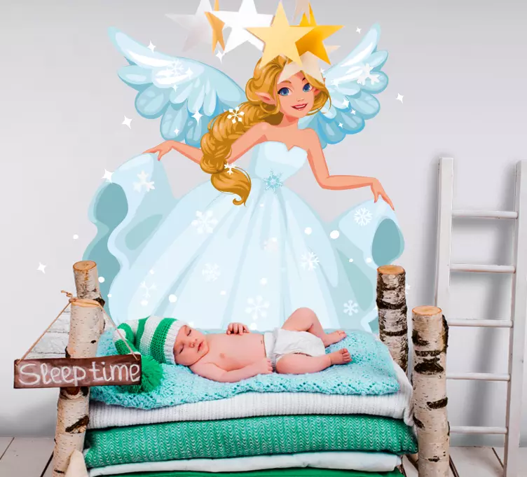 Klistermärke för barn Ängel med vingar - Tenstickers