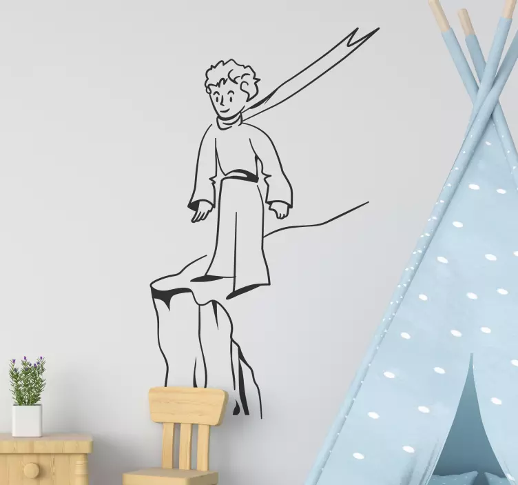 Klistermärke för barn Äventyrlig liten pojke - Tenstickers