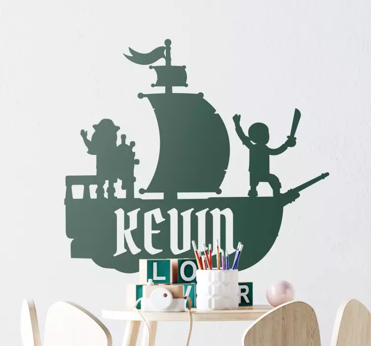 Klistermärke för barn buccaneer skepp quest - Tenstickers