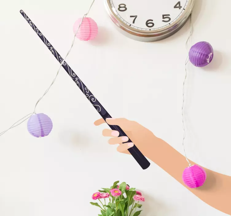 Klistermärke för barn magic wand konst - Tenstickers