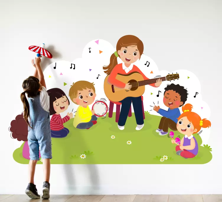 Klistermärke för barn musikföreställning - Tenstickers