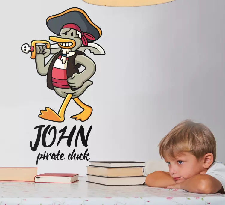 Klistermärke för barn piratanka karaktär - Tenstickers
