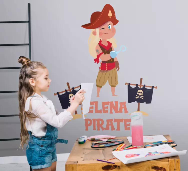 Klistermärke för barn piratkaraktärstema - Tenstickers