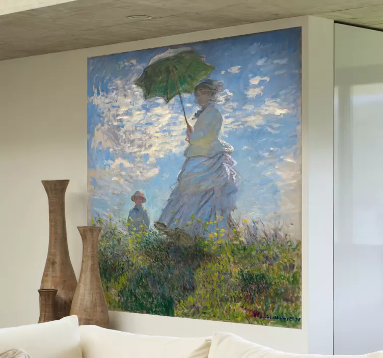 Klistermärke för claude monet paraply - Tenstickers