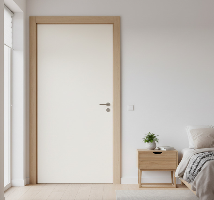 Klistermärke för dörr i färgen "cloud dancer" - Tenstickers