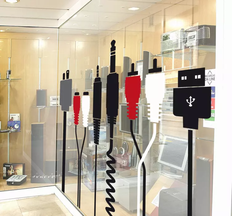 Klistermärke för en elkabelsaffär - Tenstickers