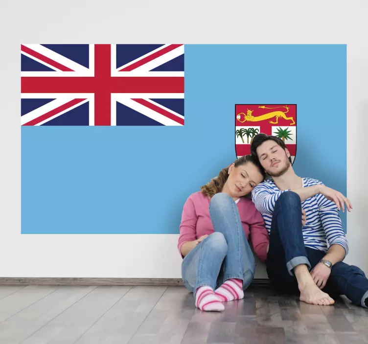 Klistermärke för fiji-flagga - Tenstickers