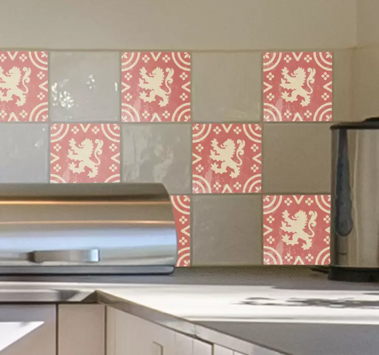 Flamländsk klistermärke för lejonvägg - Tenstickers