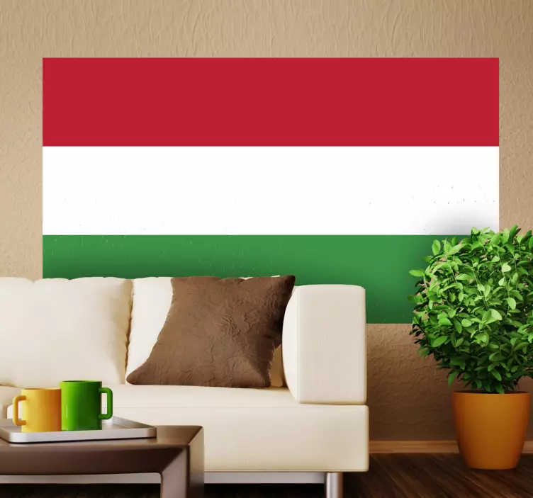 Klistermärke för hungary flagga - Tenstickers