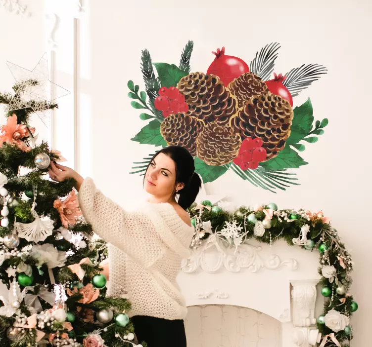 Klistermärke för julkotte - Tenstickers