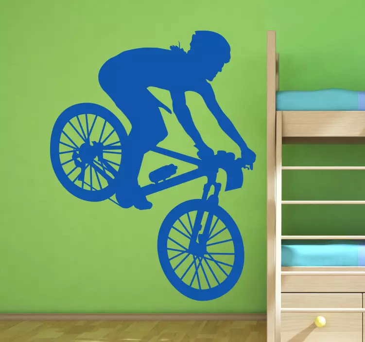 Klistermärke för mountainbiker silhouette - Tenstickers