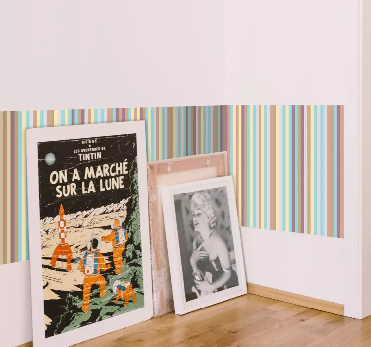 Klistermärke för pastellfärgade linjer - Tenstickers