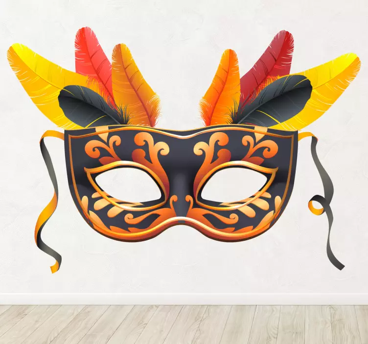 Klistermärke karneval mask - Tenstickers