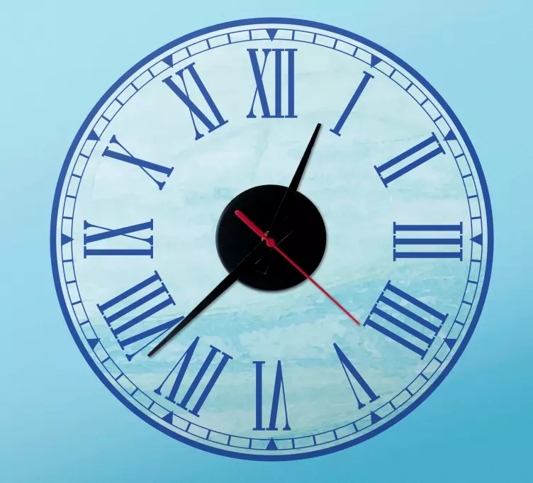 Klistermärke klocka klassiska romerska siffror - Tenstickers